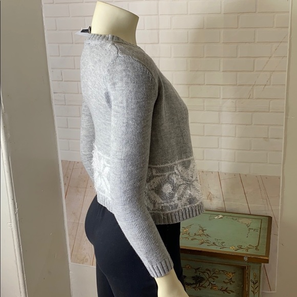Blush & Bloom Gray Cardigan Sweater Size Medium - Picture 3 of 6